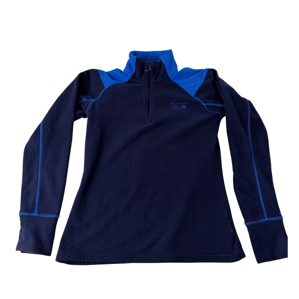 Mountain Hardwear 1/4 Zip Top Women's Small Microchill 2.0 Fleece Blue Shirt